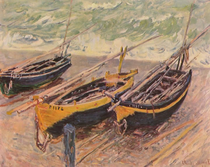 Claude Monet Three Fishing Boats